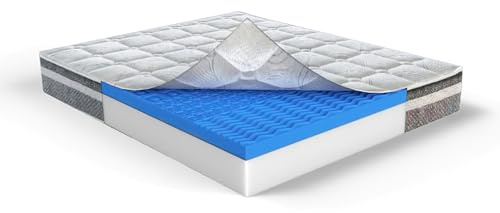 MUUN – Materasso Singolo 90x200 cm, in Memory Foam, Alto 25 cm, Mod. ZANTE, Sfoderabile, Traspirante, Ipoallergenico. Fresco Sollievo alle tue Articolazioni