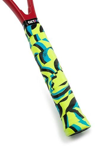GET A GRIP - Personalisiertes Tennisschläger Übergriffband - Rutschfestes Tennis Overgrip, Griffband für Padel, Badminton, Squashschläger - Anti-Schweiß (The Flow, 1 Griff)