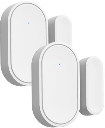 Fönsterlarm, Magnetisk Fönsterdörrsensor Larm Fönsterlarmsensorer Dörrlarm Vid öppning 433mhz Magnetisk Dörrdetektor Lågspänningslarm Dörr- och Fönsterlarm (2 pack)