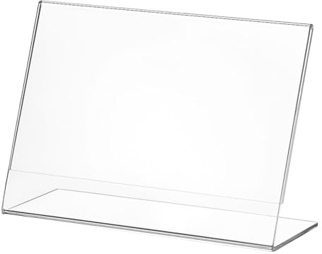 My Shopfittings Slant Back Acrylic Sign Holder A3, Landscape Frame for Signs, Brochures, Flyers, Menus, Posters - Clear Plastic Display Stand for Home, Office, Store - Multipacks Available (1)