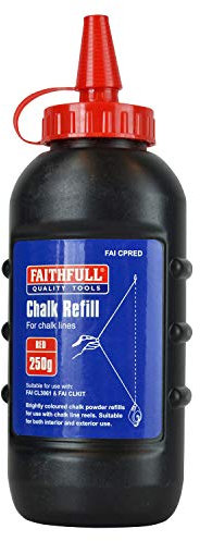 Faithfull FAICPRED Builders Chalk Line Powder Refill Red 250g (8oz)