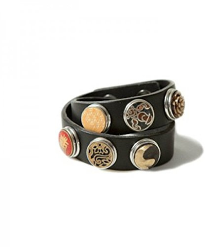 Noosa Armband Wrap Bracelet Double Skinny black-black, Grösse:XS