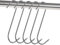 Fleischerhaken Set da 10 pezzi Ganci da Carne D5.0x120 mm, Acciaio Inox, Gancio a S, Per Affumicatura, Per Alimenti