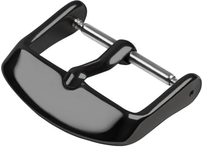 Archer Watch Straps - Fibbie per Cinturini in Acciaio Inossidabile (Nero Lucido, 20mm)