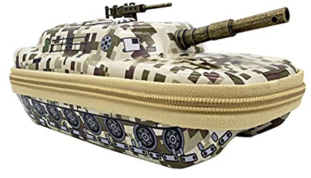 KKPLZZ Creative Tank Pencil Case for Boys Girls, Large Capacity Pen Bag Pouch Pencil Box with Password Lock Zipper, Tank Pen Pouch Holder EVA Organizer Stationery Box for Student Teens