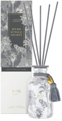 ipuro - Limited Edition jungle secret Raumduft - sanfter Lufterfrischer Wohnung mit spritziger Zitrone und elegantem Amber - stilvoller Lufterfrischer mit Duftstäbchen - exklusiver Raum-Duft 240 ml