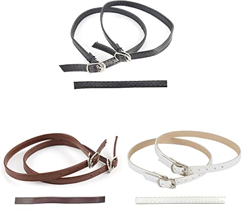 Niuhong 3 Pares Correas Zapatos Extraíbles Tacón Alto Cordones Tacón Alto Calzado Anti-Suelto Correas Talón Extraíbles Accesorios Cordones Mujer Hebilla Correa Zapato Cuero Decoración Bricolaje