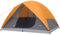 Amazon Basics Dome Camping Tent with Rainfly and Carry Bag, 3-Season Easy Set-Up Tent, 6 Person, Orange And Grey