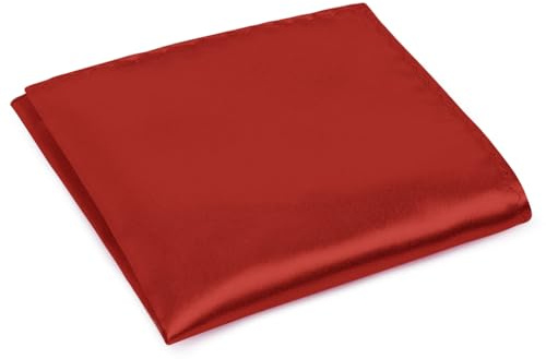 URAQT Fazzoletto da Taschino Uomo, 22cmx22cm Fazzoletti da Taschino Bordeaux, Tinta Unita Taschino Adatto ad Occasioni Cerimoniali in Colori Diversi