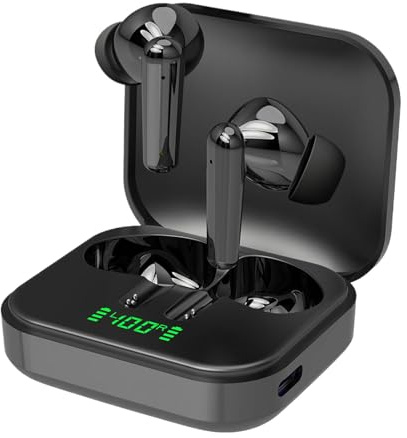 Auriculares inalámbricos con cancelación de ruido, auriculares intrauditivos con micrófono integrado, auriculares con cancelación de ruido, auriculares intraurales inalámbricos, largos tiempos de