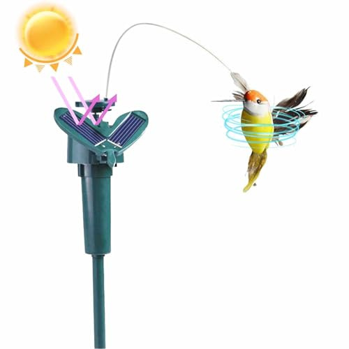 Jouet de Colibri à énergie Solaire à énergie Solaire, pieu de colibris de Danse Volante, bombardage d'oiseau Flottant pour Jardin Fleurs de Fleurs Paysage extérieur décor