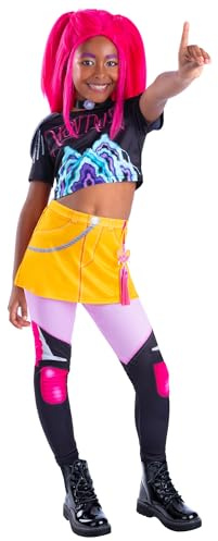 Rubies DISFRAZ KPOP MIRA CLASSIC. K-POP, KPOP, HUNTRIX, Top, collar, falda con leggins adjuntos y accesorio charm. TALLA L