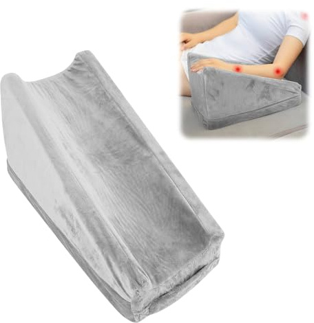 ballity Cuscino per sollevamento gambe, cuscino a cuneo, cuscino per sollevamento braccia in spugna, supporto per gambe con copertura rimovibile per ginocchia e braccia dritte, allevia gonfiore e