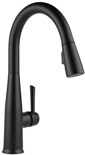 Delta Faucet 9113T-BL-DST Essa Single Handle Pull-Down Kitchen Faucet with Touch2O Technology and MagnaTite Docking, Matte Black