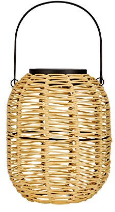 Pauleen Sunshine Treasure 48168 Farola balcón o jardín, Beige, iluminación Exterior, plástico, ratán, Solar, 3000 K, 0.06 W