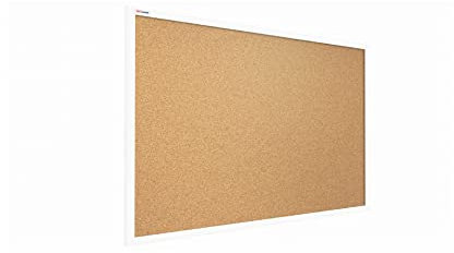 ALLboards Pinnwand mit Weißem Holz Rahmen 60x40cm Korktafel Korkwand Pinnwand Kork