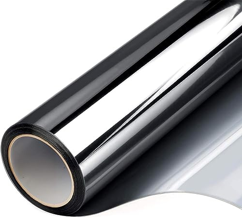 FILMGOO One Way Privacy Window Film Heat Control Mirror Tint 29.5Inx13.1Ft