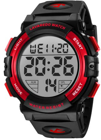 Digital Watch, Mens Digital Watch Military Watches for Men 10ATM Waterproof Outdoor Sports Watch with Light/Alarm/Date/Shockproof/Chronograph, Gift China