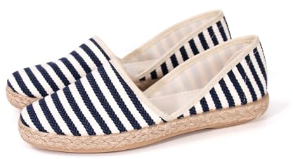 JOMIX Espadrille Femme en Rayures Chaussures Espadrilles Classiques été Mocassin Fabriqué en Espagne