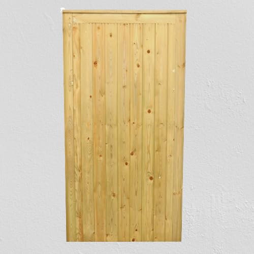 TVG Wooden Garden Gate - Pressure Treated Pedestrian Gate (180cm High x 99cm Wide x 5cm Deep)
