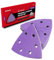 EZARC Deltaschleifer Schleifpapier 60 Stück, Zirkonoxid Schleifpapier Dreieckschleifer 93 x 93 x 93 mm Multitool Schleifdreiecke für Deltaschleifer, 60/80/120/180/240/320 Körnung mit Klett & 6 Löcher