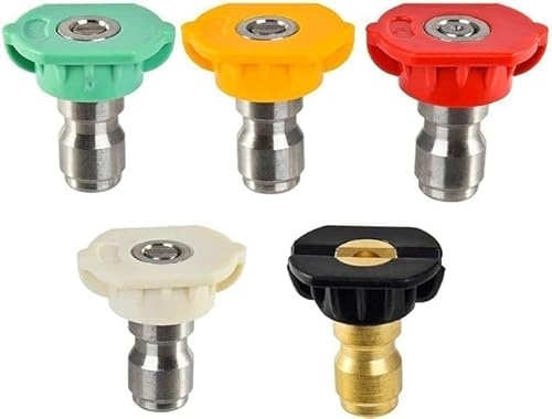 Pressure Washer Nozzle Tips 1/4 Quick Connect 5 Pack Multiple Angle