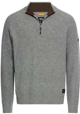 camel active herr stickad troyer av rent lammull, Stengrå, 3XL