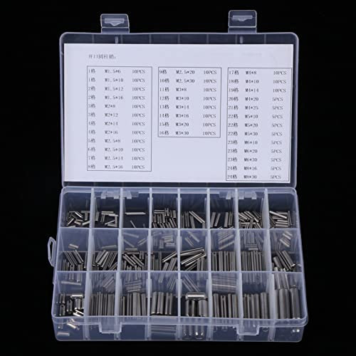 Stainless Steel Spring Tension Spring Pin, Tension Pin Pins Set - Versatile Fasteners for Mechanical Industry - M1.5 M2 M2.5 M3 M4 M5 M6 M8 with Box, 280pcs - and Convenient