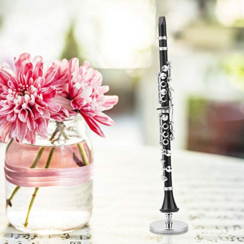 OVAQUIXI Mini Modèle de Clarinette, Ornement D'affichage D'instrument de Musique Durable, Unique pour Les Amateurs de Musique, Boîte Exquise, Décoration de Pièce élégante, Matériau Durable