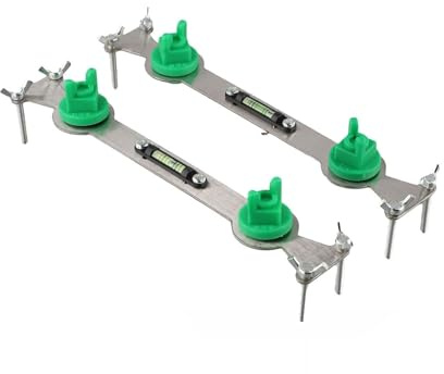 Homeponnew Lot de 2 niveleurs de tuyau d'eau en acier inoxydable avec niveau à bulle pour installation de douche et robinet, longueur 245 mm