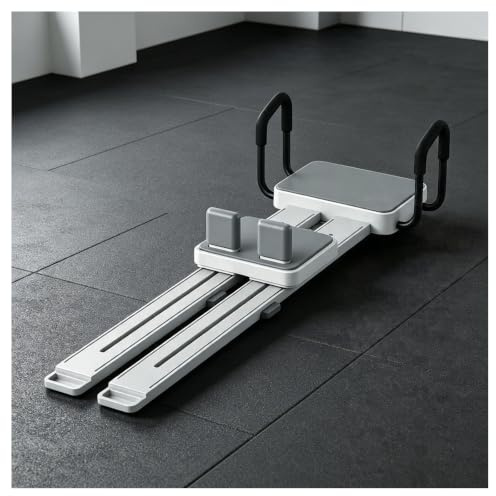 Hopfällbar Pilatesreformatorbräda – 5-i-1 träningsmaskin för hemmet | Kapacitet 330 lbs, avstånd 35-51 cm, 360° justerbar, hängförvaring, för mag, skidåkning, Pilates, benpress, armhävningar