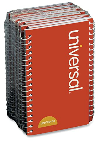 Universal Wirebound Memo Book, Narrow Rule, Orange Cover, (50) 5 x 3 Sheets, 12/Pack