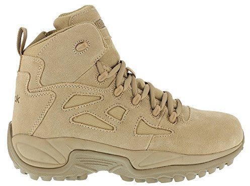 Reebok mens Rapid Response Rb Safety Toe 6 Stealth With Side Zipper Military Tactical Boot, Desert Tan, 10.5 US