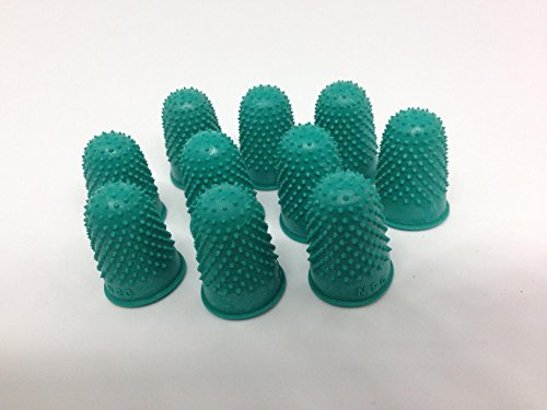 THIMBLETTE RUBBER THIMBLE GREEN PACK 12 - SIZE 0 SMALL 16mm