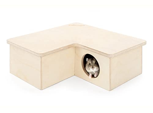Niteangel Multi-Chamber Hamster House Maze - Multi-Room Hideouts & Tunnel Exploring Toys for Hamster Gerbils Mice Lemmings(3-Room small)