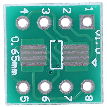 Placa Adaptadora SOP8 a DIP8 para Prototipos Electrónicos, Convertidor PCB SSOP8 TSSOP8, 100 Unidades Módulo Circuito Impreso Verde para Laboratorio Bricolaje Electrónica