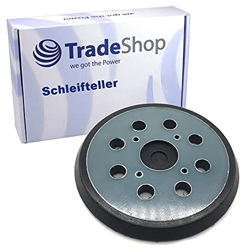 Trade-Shop Plateau de ponçage auto-agrippant pour ponceuse excentrique AEG EX 125 E EX 125 ES Milwaukee ROS 125 E / 125 mm de diamètre