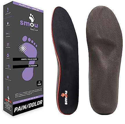 SMOU HALLUX Plantillas ortopédicas para Juanetes | Estructuran el Pie Pronado y Limitan el Movimiento del Metatarso, Aliviando el Dolor al andar (45-46 EU)