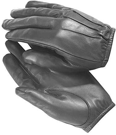 KODAA Guantes de protección de cuero resistentes al fuego con forro de Kevlar anticortes, resistentes al calor, SIA (negro), L (paquete de 1), Negro, L (Pack of 1)