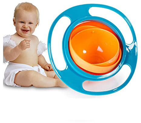 Tianlong Universal Gyro B-owl,Unspillable Snack Toddler B-owl,Universal Anti Spill B-owl,Magic Gyro B-owl Anti Spill Baby B-owl,Magic B-owl for Babies Kids,360 Degrees Rotation Gyroscopic Smooth B-owl