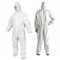 Protective Painting Suit White Light Duty Suit Attached Hood Elastic Wrist, Ankles and Waist Serged Seam for Spary Painting Cleaning Food Cooking