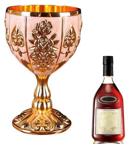 Fulenyi Tasse à Calice, Verre à Calice,Coupe à Calice européenne en Alliage de Zinc de 30 ML - Ornements rétro pour Mariage au Bar à Domicile, Cadeau de gobelet, Petite Tasse à vin pour