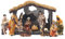Presepe di Natale con Figure, Presepe Natalizio Completo, Statuette del Presepe Natività in Resina, Statuine del Presepe con Personaggi, Presepe di Natale da Tavolo per Decorazioni di Casa Chiesa