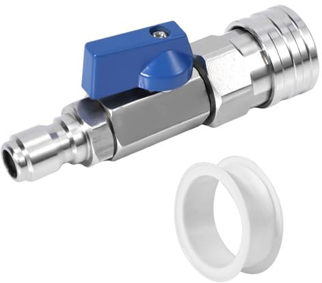 Robinet à Boisseau Sphérique, Kit Robinet à Boisseau Sphérique pour Nettoyeur Haute Pression Robinet à Boisseau Sphérique pour Nettoyeur Haute Pression 3/8 pour Tuyau de Nettoyeur Haute Pression