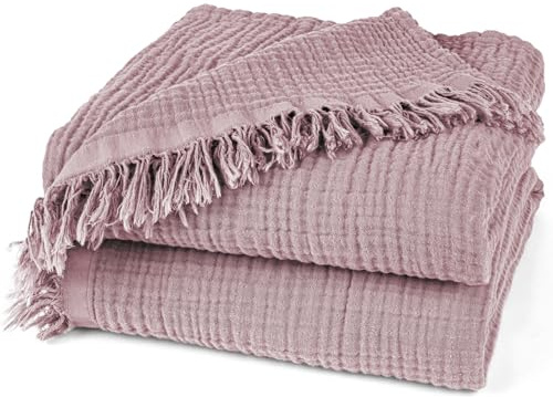 Pure Label Musselin Decke 150x200 Mauve aus Baumwolle