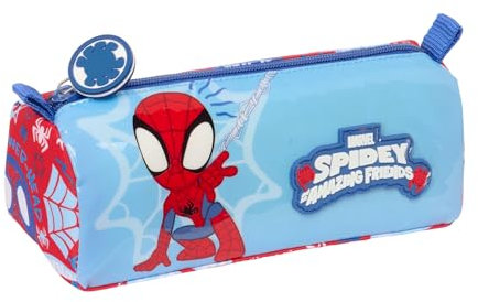 Spidey Rescue Federmäppchen mit Reißverschluss und Fach, für Kinder, ideal für Kinder im Schulalter, bequem und vielseitig, Qualität und Widerstandsfähigkeit, 21 x 7 x 8 cm, Rot/Blau, M, Casual