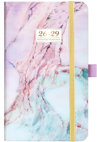 2026-2029 Monthly Pocket Planner - 3 Year Monthly Planner 2026-2029, Jul. 2026 - Jun. 2029, 6.3 x 3.8, 2026-2028 Small/Purse Planners with 60 Notes Pages, Inner Pocket, Pen Loop, Elastic Closure
