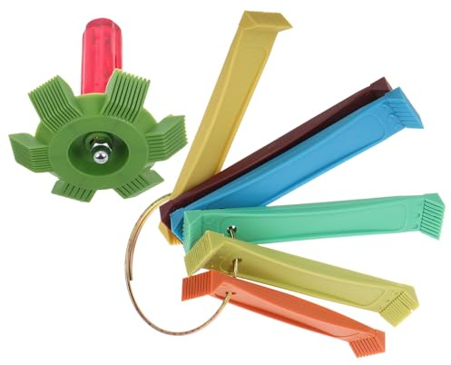 ibasenice Lot de 2 Peignes à Ailettes pour Condenseur et Radiateur, Outil Nettoyant pour Serpentins, Redresseur D'ailerons Vert et Multicolore, Accessoire pour Climatiseur et Moteur