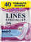 Lines Specialist Lady Extra, Assorbenti per Incontinenza Donna, con Tecnologia Zero Odore e Barriere Laterali Protettive, Scorta Mensile, 4 Confezioni da 10 Unità