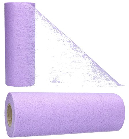 AmaCasa Vlies Tischband Tischläufer für Hochzeiten, Kommunionen, Taufen und Allen Feierlichkeiten Maße: 23cm/25m Rolle (Flieder, Vlies)